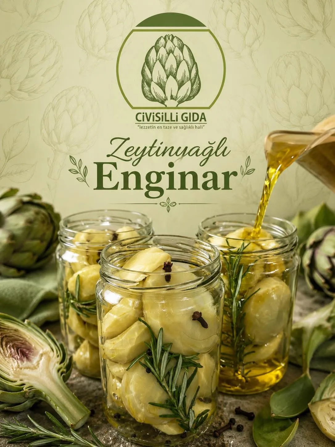 Zeytinyağlı Enginar Turşusu 680 gr