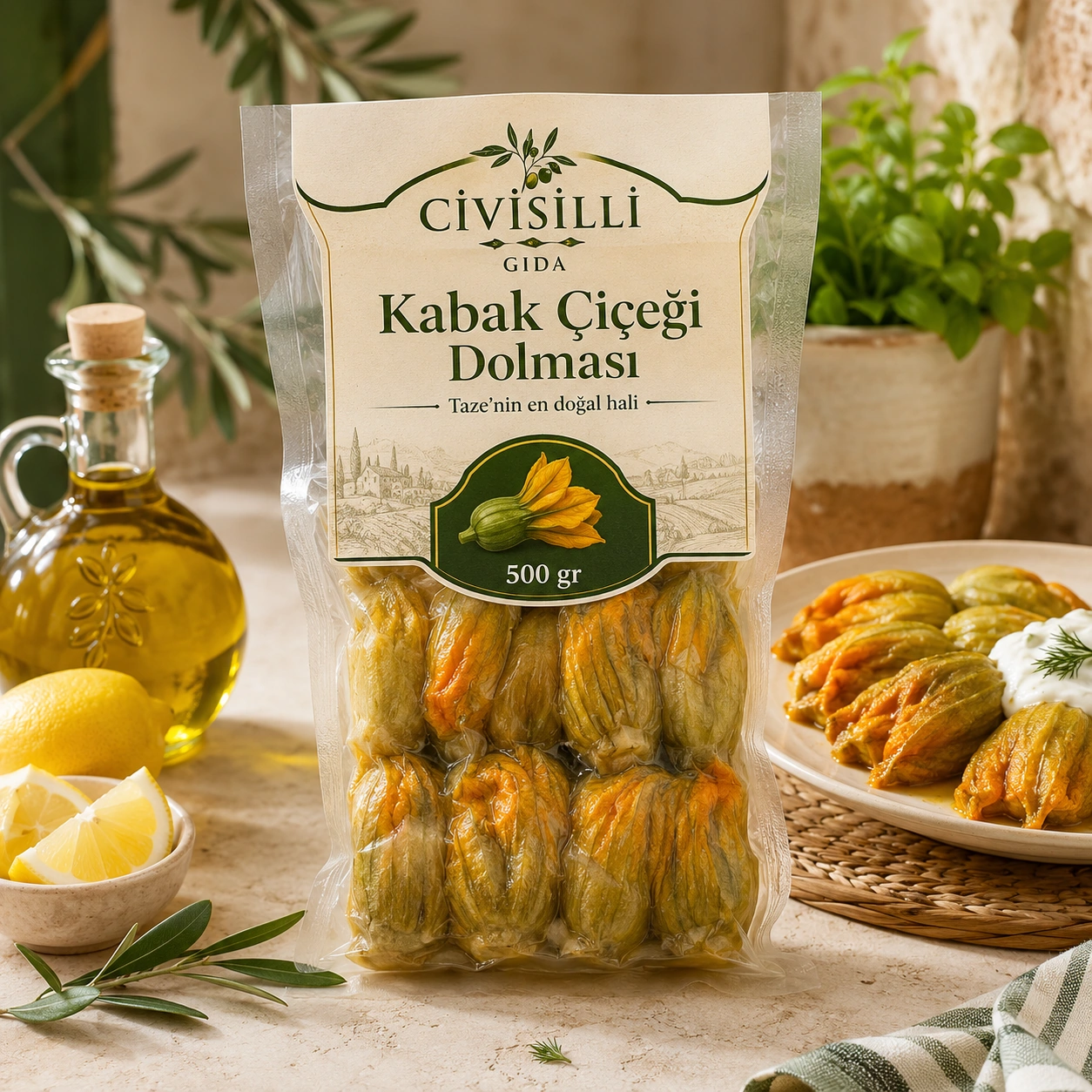 Kabak Çiçeği Dolması 500gr